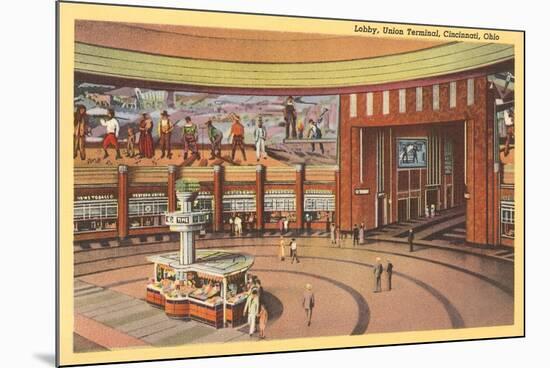 Lobby, Union Terminal Cincinnati, Ohio-null-Mounted Premium Giclee Print