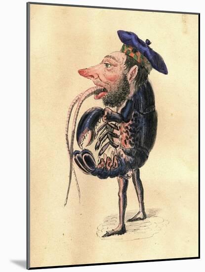 Lobster 1873 'Missing Links' Parade Costume Design-Charles Briton-Mounted Giclee Print