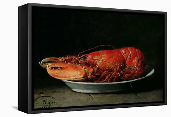 Lobster, 1878-Guillaume Romain Fouace-Framed Stretched Canvas