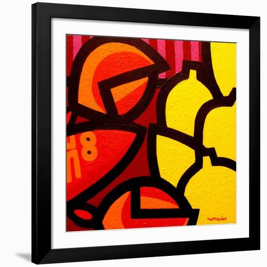 Lobster and 5 Lemons-John Nolan-Framed Giclee Print