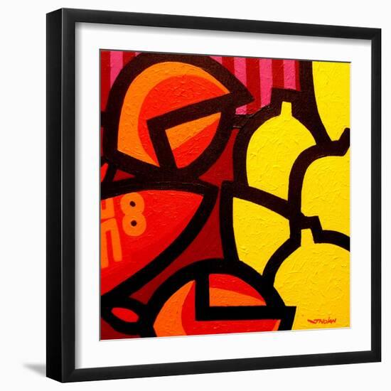 Lobster and 5 Lemons-John Nolan-Framed Giclee Print