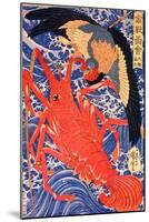 Lobster and Bird-Kuniyoshi Utagawa-Mounted Giclee Print