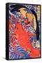 Lobster and Bird-Kuniyoshi Utagawa-Framed Stretched Canvas