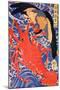 Lobster and Bird-Kuniyoshi Utagawa-Mounted Giclee Print