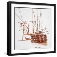 Lobster and shrimp boats and traps in Key West, Florida, USA-Richard Lawrence-Framed Photographic Print