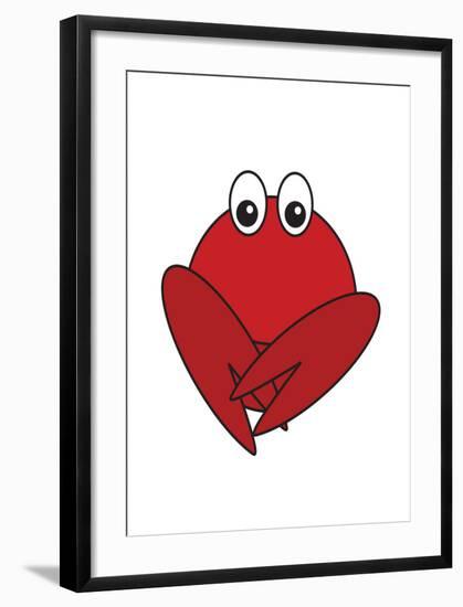 Lobster - Animaru Cartoon Animal Print-Animaru-Framed Giclee Print