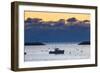 Lobster Boat at Dawn in Rye Harbor, New Hampshire-Jerry & Marcy Monkman-Framed Photographic Print