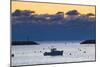 Lobster Boat at Dawn in Rye Harbor, New Hampshire-Jerry & Marcy Monkman-Mounted Photographic Print