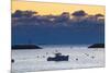 Lobster Boat at Dawn in Rye Harbor, New Hampshire-Jerry & Marcy Monkman-Mounted Photographic Print
