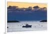 Lobster Boat at Dawn in Rye Harbor, New Hampshire-Jerry & Marcy Monkman-Framed Photographic Print