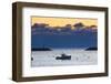 Lobster Boat at Dawn in Rye Harbor, New Hampshire-Jerry & Marcy Monkman-Framed Photographic Print