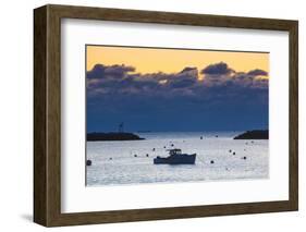 Lobster Boat at Dawn in Rye Harbor, New Hampshire-Jerry & Marcy Monkman-Framed Photographic Print