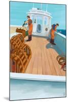 Lobster Boat Fishing-Lantern Press-Mounted Art Print