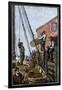 Lobster-Boat Unloaded Along a Maine Pier, circa 1880-null-Framed Premium Giclee Print