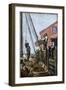 Lobster-Boat Unloaded Along a Maine Pier, circa 1880-null-Framed Giclee Print