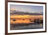 Lobster boats in a harbor in South Thomaston, Maine.-Jerry & Marcy Monkman-Framed Premium Photographic Print