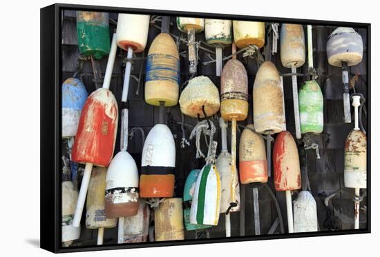 Lobster Buoys, Cape Cod National Seashore, Orleans, Cape Cod, Massachusetts, New England, Usa-Wendy Connett-Framed Stretched Canvas