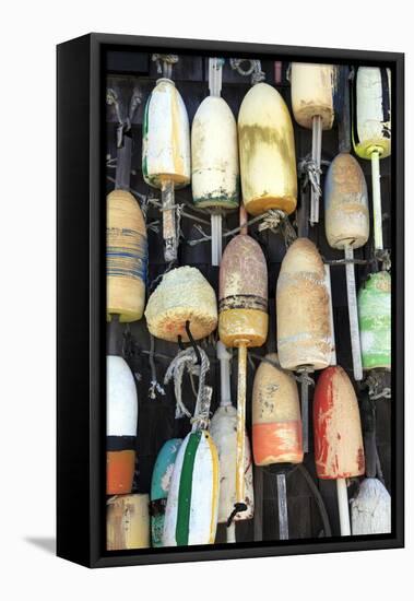 Lobster Buoys, Cape Cod National Seashore, Orleans, Cape Cod, Massachusetts, New England, Usa-Wendy Connett-Framed Stretched Canvas