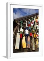 Lobster Buoys, Gloucester, Massachusetts, USA-Walter Bibikow-Framed Premium Photographic Print