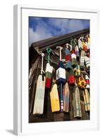 Lobster Buoys, Gloucester, Massachusetts, USA-Walter Bibikow-Framed Photographic Print