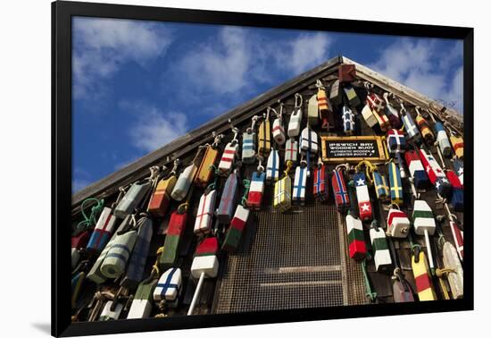 Lobster Buoys, Gloucester, Massachusetts, USA-Walter Bibikow-Framed Photographic Print