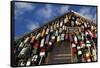 Lobster Buoys, Gloucester, Massachusetts, USA-Walter Bibikow-Framed Stretched Canvas