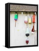 Lobster Buoys on Hut-Tom Grill-Framed Stretched Canvas