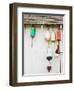 Lobster Buoys on Hut-Tom Grill-Framed Photographic Print