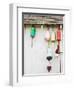 Lobster Buoys on Hut-Tom Grill-Framed Photographic Print