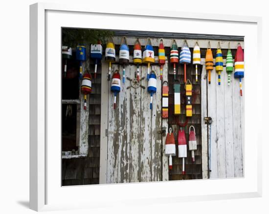 Lobster Buoys, Rockport Harbor, Cape Ann, Massachusetts, USA-Walter Bibikow-Framed Photographic Print