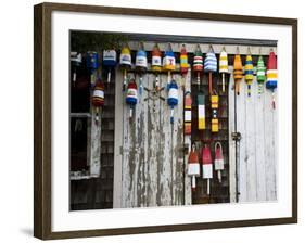 Lobster Buoys, Rockport Harbor, Cape Ann, Massachusetts, USA-Walter Bibikow-Framed Photographic Print