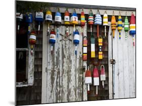 Lobster Buoys, Rockport Harbor, Cape Ann, Massachusetts, USA-Walter Bibikow-Mounted Photographic Print