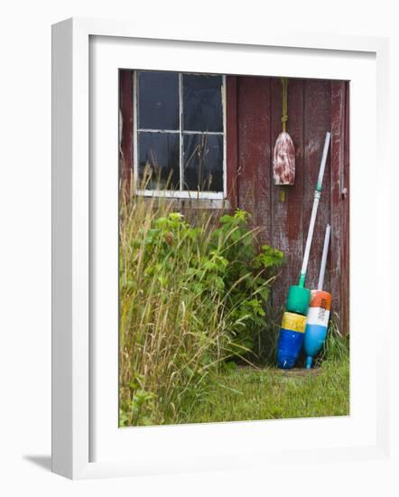 Lobster Buoys, Thatcher Island, Rockport, Cape Ann, Massachusetts, USA-Walter Bibikow-Framed Photographic Print