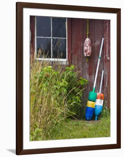 Lobster Buoys, Thatcher Island, Rockport, Cape Ann, Massachusetts, USA-Walter Bibikow-Framed Photographic Print