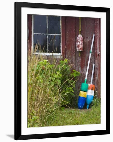 Lobster Buoys, Thatcher Island, Rockport, Cape Ann, Massachusetts, USA-Walter Bibikow-Framed Photographic Print