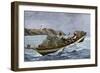 Lobster Fishermen in the Grand Manan Channel Between Maine and New Brunswick, 1890s-null-Framed Giclee Print