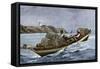 Lobster Fishermen in the Grand Manan Channel Between Maine and New Brunswick, 1890s-null-Framed Stretched Canvas