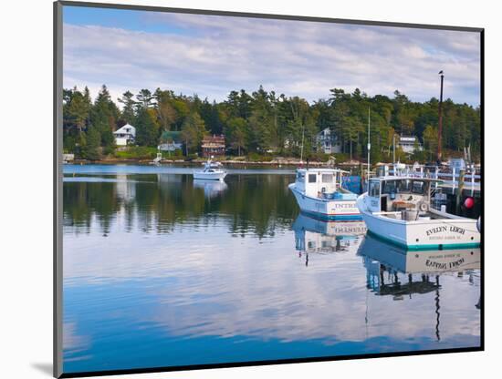 Lobster Fishing Boats, Boothbay Harbor, Maine, New England, United States of America, North America-Alan Copson-Mounted Photographic Print