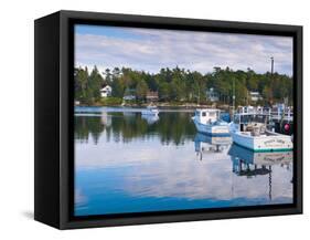 Lobster Fishing Boats, Boothbay Harbor, Maine, New England, United States of America, North America-Alan Copson-Framed Stretched Canvas