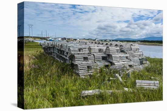 Lobster Fishing Traps in Port Au Choix, Newfoundland, Canada, North America-Michael Runkel-Stretched Canvas