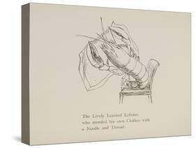 Lobster Mending Clothes, Nonsense Botany Animals and Other Poems Written and Drawn by Edward Lear-Edward Lear-Stretched Canvas