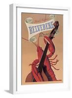 Lobster Musician at the Belvedere Hotel and Casino-null-Framed Art Print