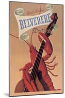 Lobster Musician at the Belvedere Hotel and Casino-null-Mounted Art Print