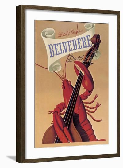 Lobster Musician at the Belvedere Hotel and Casino-null-Framed Art Print