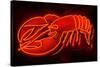 Lobster Neon Sign-Lantern Press-Stretched Canvas