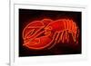 Lobster Neon Sign-Lantern Press-Framed Art Print