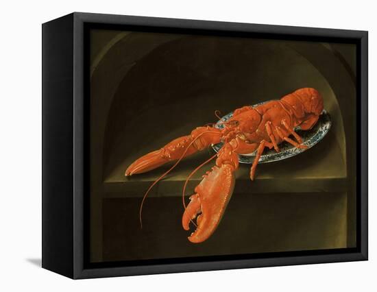 Lobster on a Delft Dish-Charles Collins-Framed Stretched Canvas