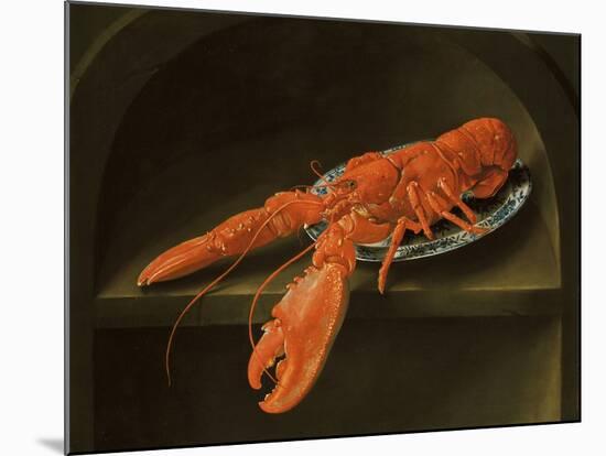 Lobster on a Delft Dish-Charles Collins-Mounted Giclee Print