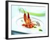 Lobster on Pineapple Carpaccio-null-Framed Photographic Print