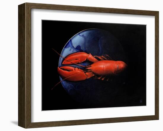 Lobster on Tiffany Plate-Lincoln Seligman-Framed Giclee Print